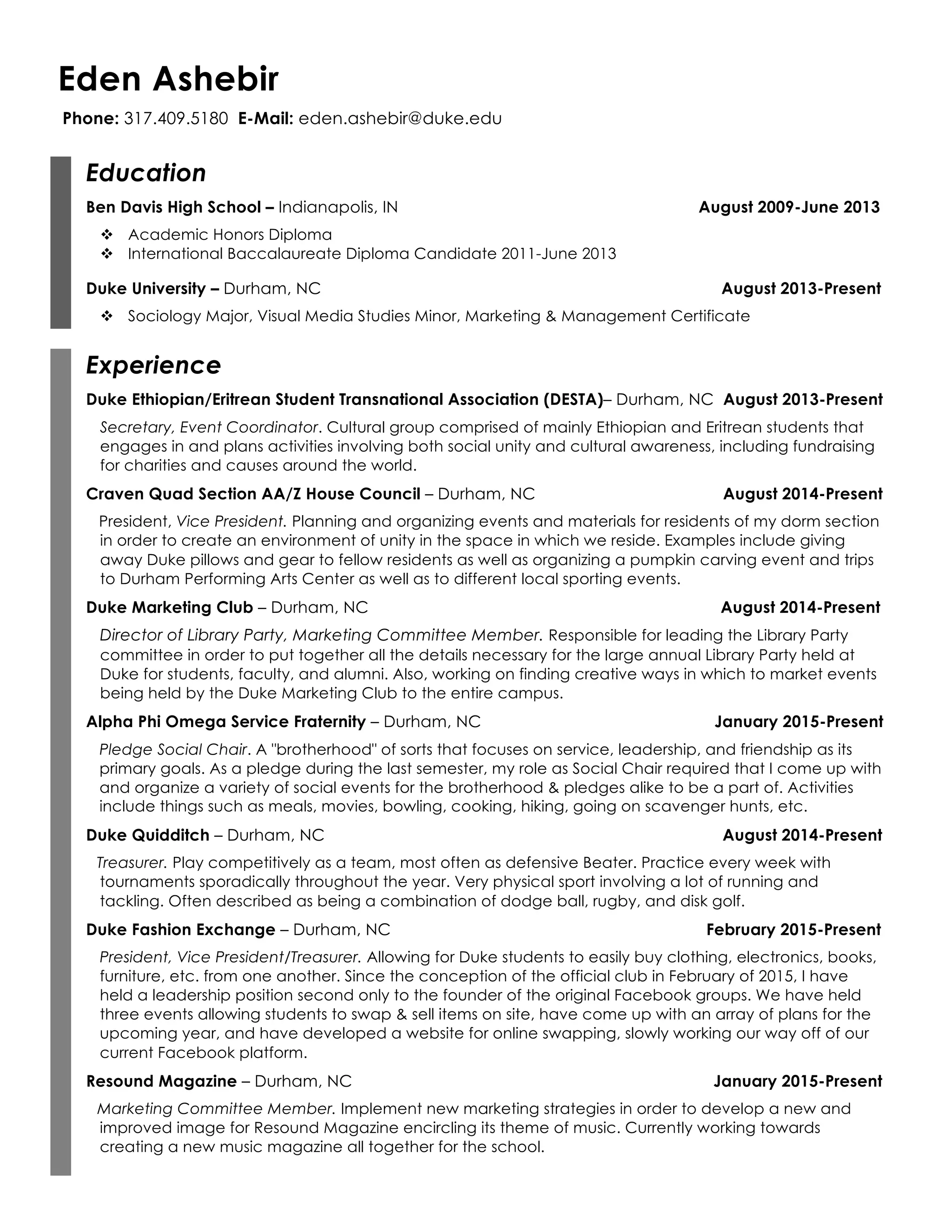 Resume | PDF