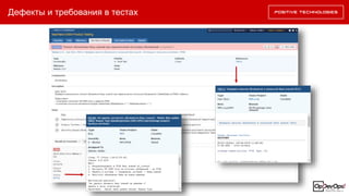 SSDL Enforcement – SDLC Integration
Дефекты и требования в тестах
 
