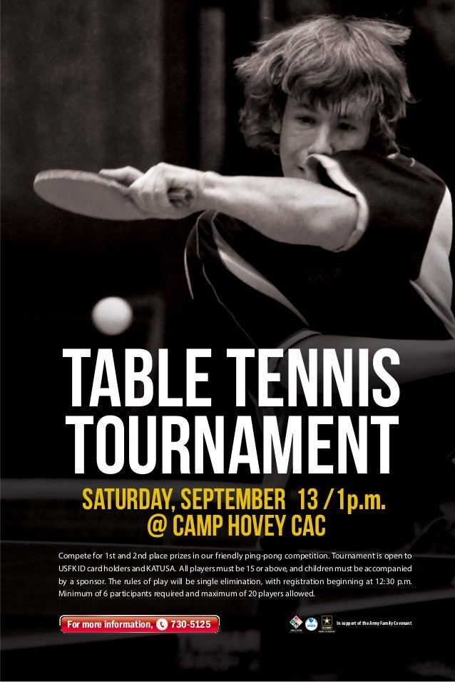 Table Tennis Tournament.
