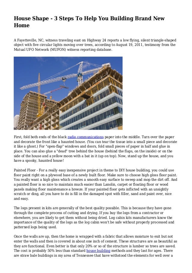 House Shape 3 Steps To Help You Building Brand New Home