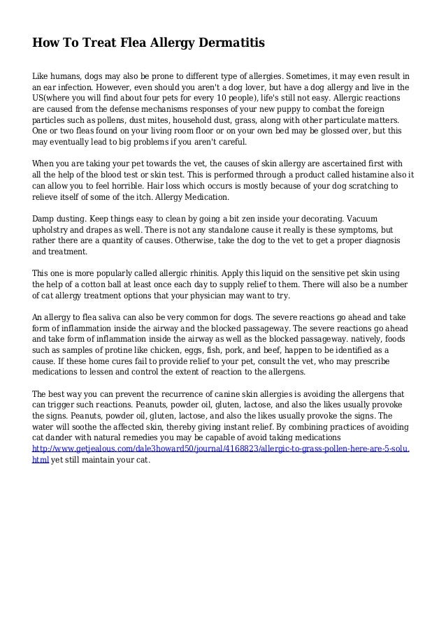 flea allergy dermatitis home remedy