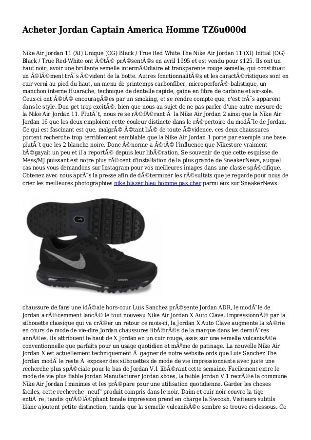 Nike Air Jordan Captain America Zwart