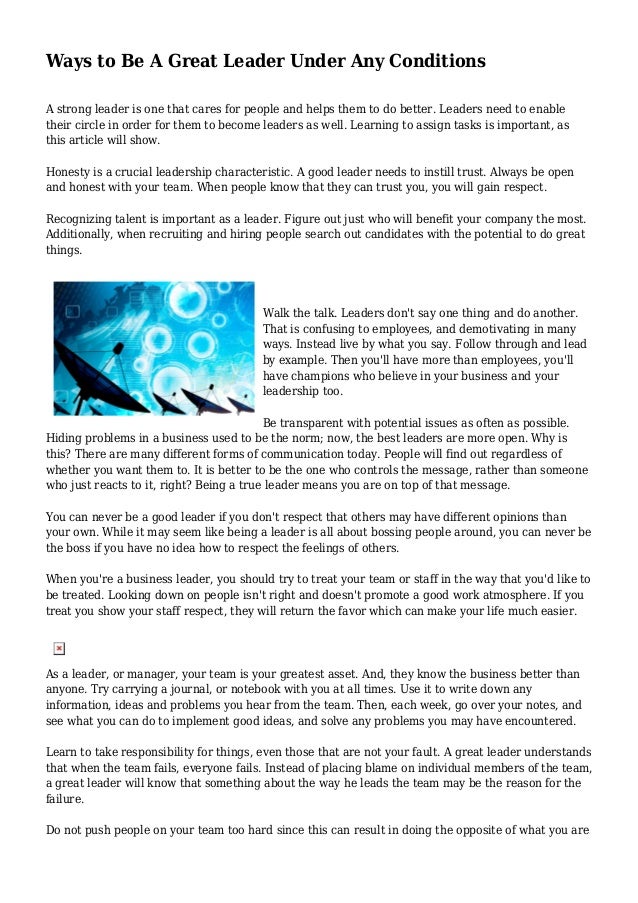 ways to be a great leader under any conditions 1 638 jpg cb 1440648603 great asset to the team