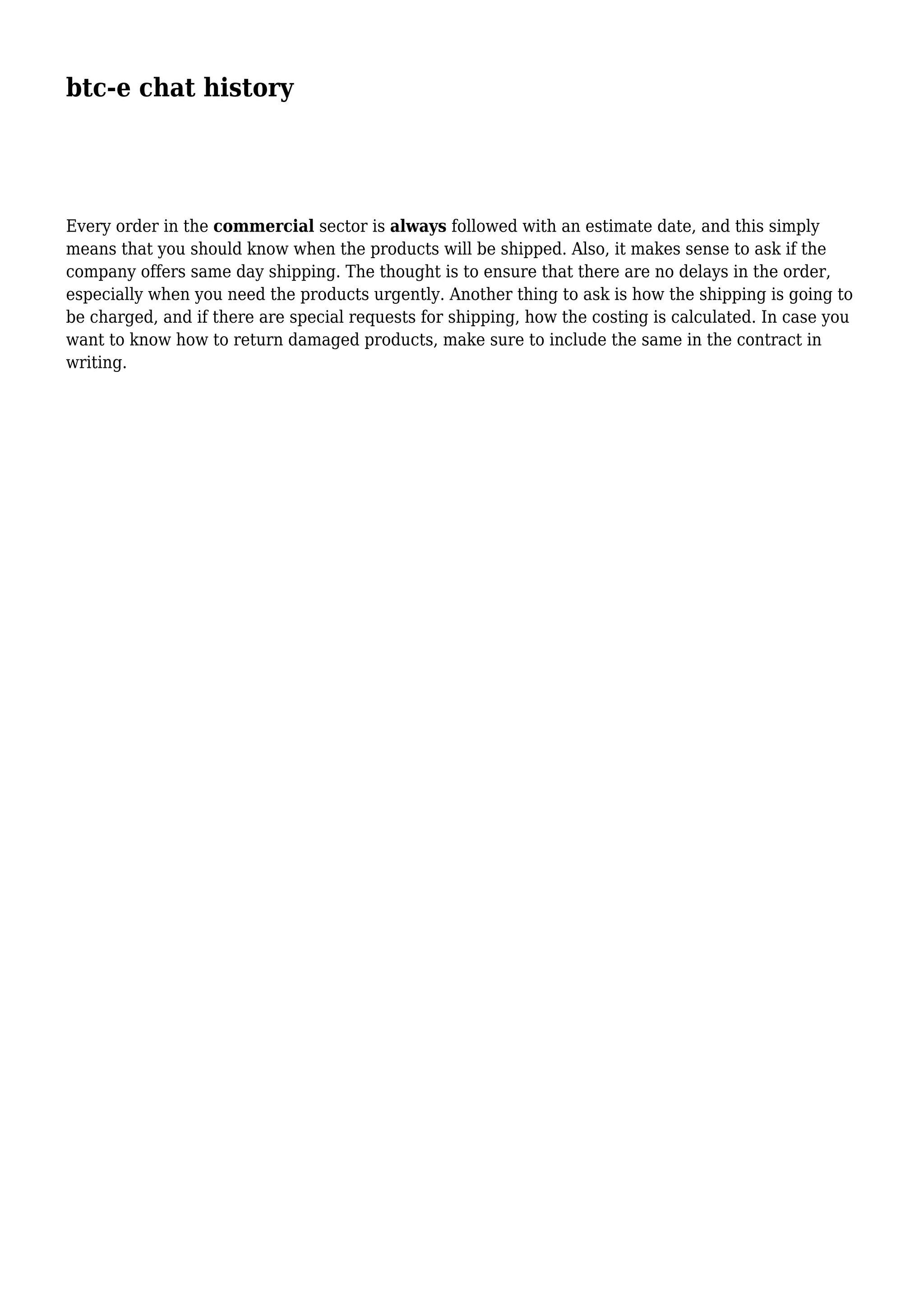 btc-e chat history | PDF