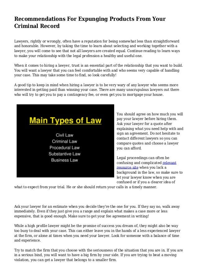recommendations for expunging products from your criminal record expungement letter of recommendation