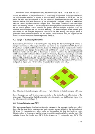 DESIGN AND ANALYSIS OF MIMO PATCH ANTENNA FOR 5G WIRELESS COMMUNICATION ...