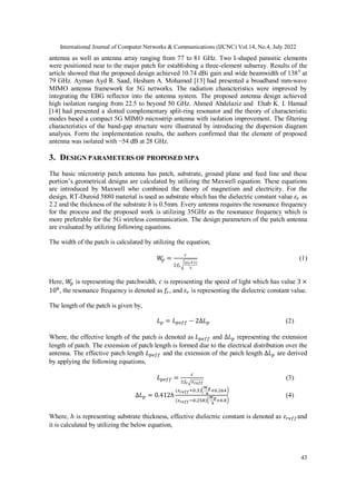 Design and Analysis of MIMO Patch Antenna for 5G Wireless Communication ...