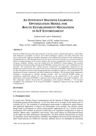 An Efficient Machine Learning Optimization Model for Route ...