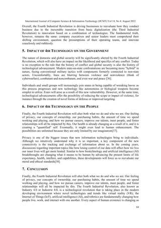 IMPACT OF 4IR TECHNOLOGY AND ITS IMPACT ON THE CURRENT DEPLOYMENT | PDF