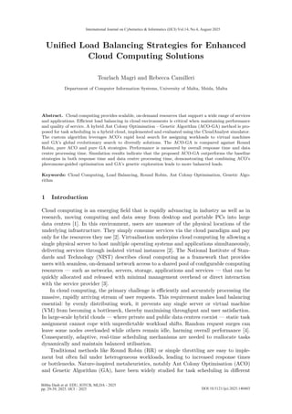 Unified Load Balancing Strategies for Enhanced Cloud Computing ...