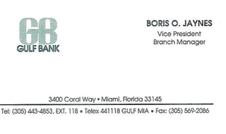 Gulf Bank - Business Card