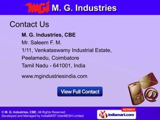 Food Processing Machines by M. G. Industries  CBE Coimbatore Slide 10