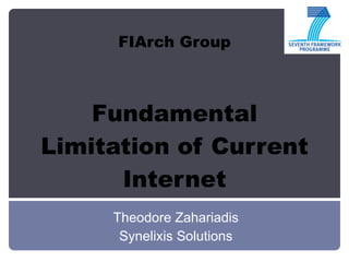 FIArch Group Fundamental Limitation of Current Internet ,[object Object],[object Object]
