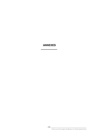 ______________________________________
Exercices Corrigés de Mesure et Instrumentation
178
ANNEXES
___________
 
