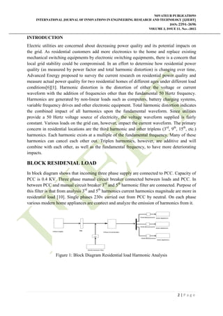 ANALYSIS OF TUNED FILTERS FOR MITIGATION OF HARMONIC CURRENT DISTORTION ...