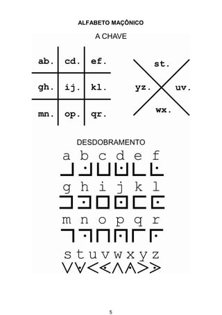 5
ALFABETO MAÇÔNICO
 