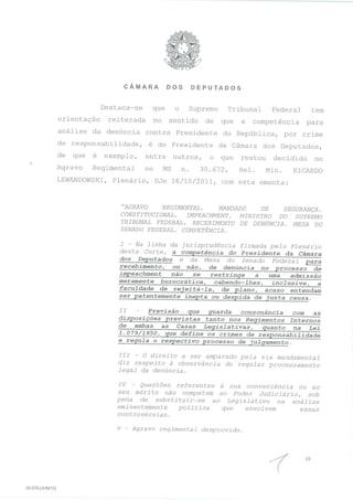 O parecer de Eduardo Cunha