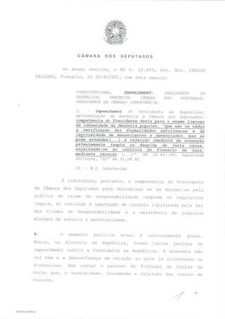 O parecer de Eduardo Cunha