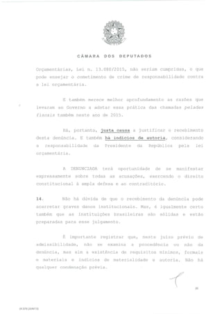 O parecer de Eduardo Cunha