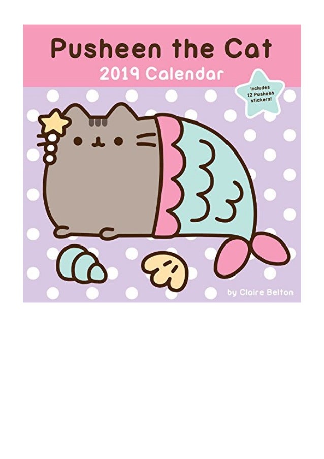 pusheen cat calendar 2019
