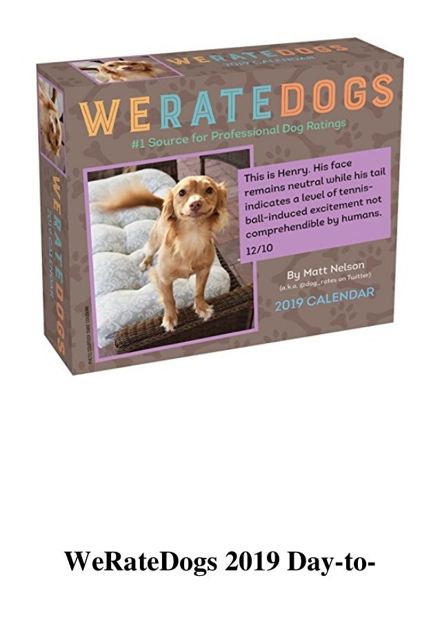 we rate dogs calendar