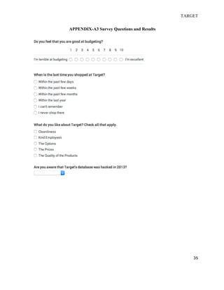 TARGET
35
APPENDIX-A3 Survey Questions and Results
 