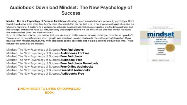 mindset the new psychology of success audiobook free download