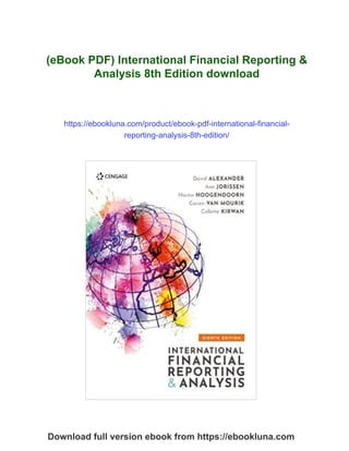 eBook PDF) International Financial Reporting & Analysis 8th