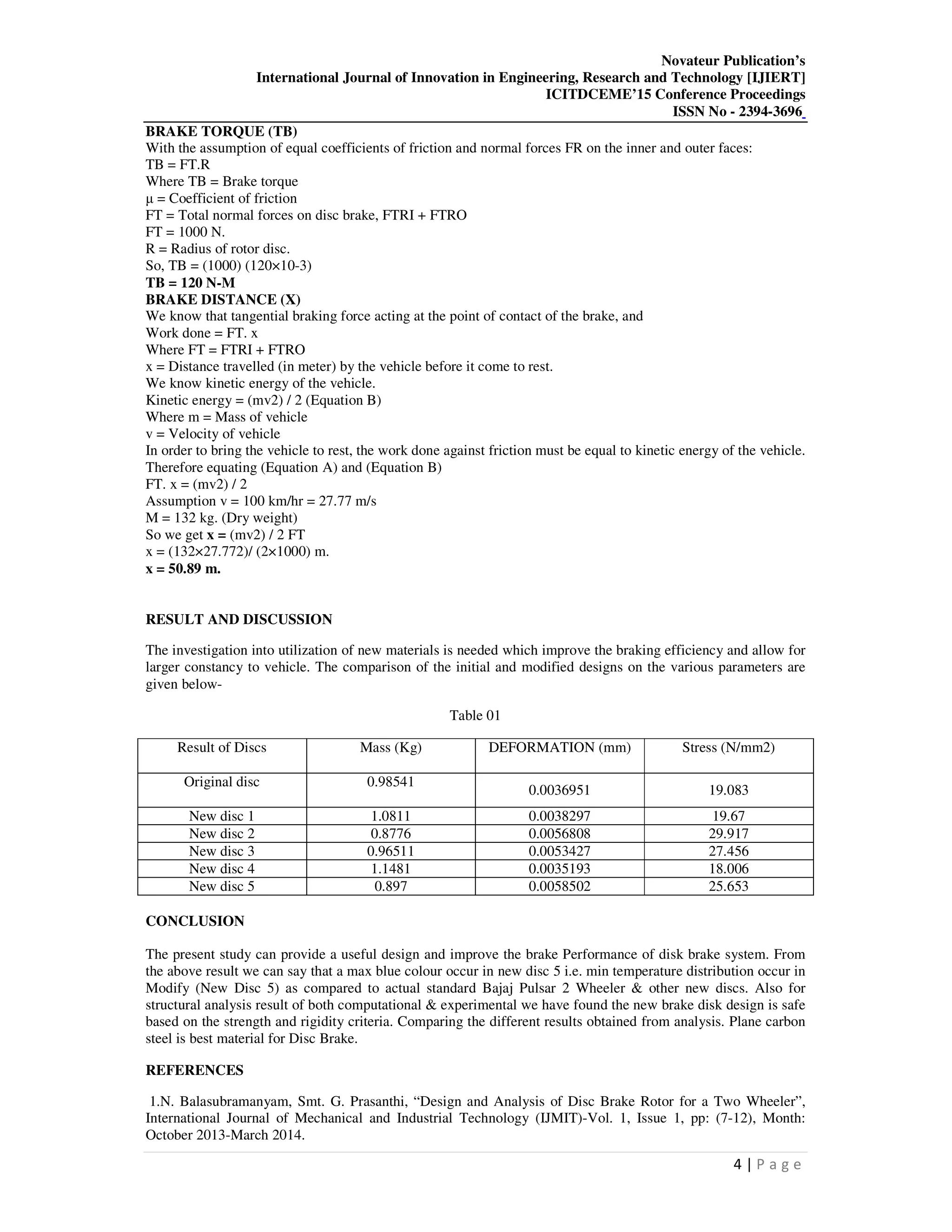 ADVANCED TRANSIENT THERMAL AND STRUCTURAL ANALYSIS OF DISC BRAKE BY ...