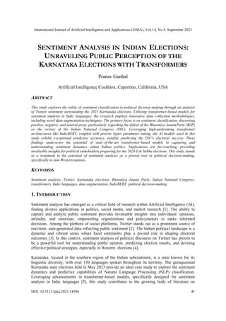 Sentiment Analysis in Indian Elections: Unraveling Public Perception of ...
