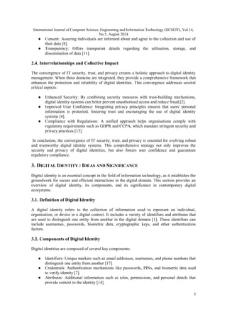 SECURING DIGITAL IDENTITIES: THE SYNERGY OF INFORMATION TECHNOLOGY ...