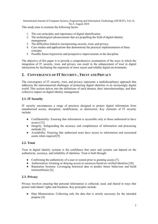 SECURING DIGITAL IDENTITIES: THE SYNERGY OF INFORMATION TECHNOLOGY ...