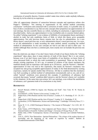 About Ontology, Absoluteness-Relativity of Scientific Cognition and the ...