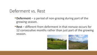 Grazing methods and Plans. Rangeland Management | PPT