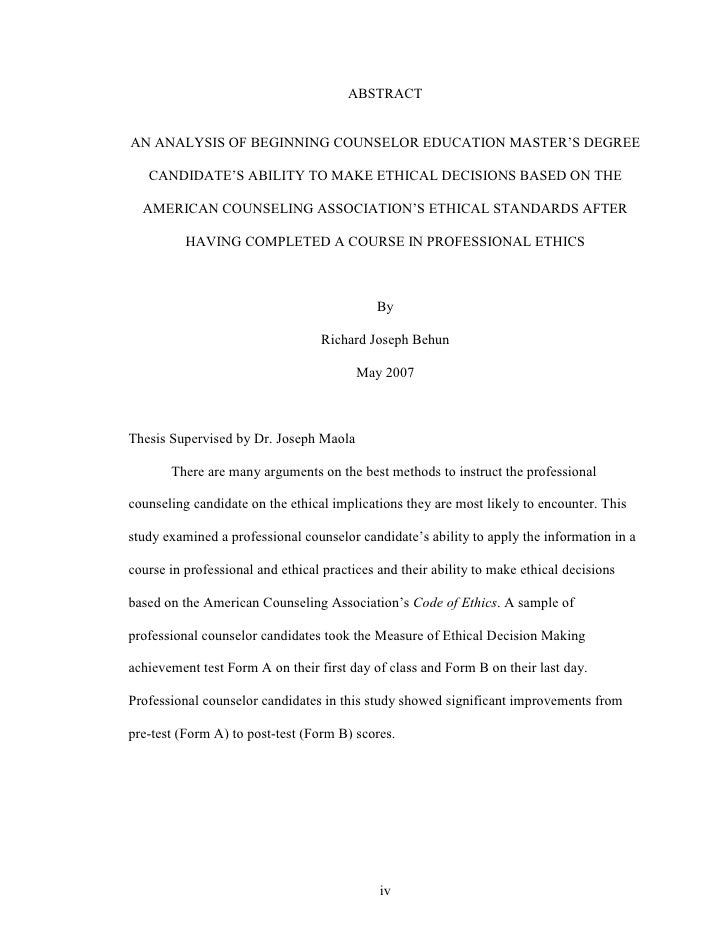 Dissertation guidance counselors