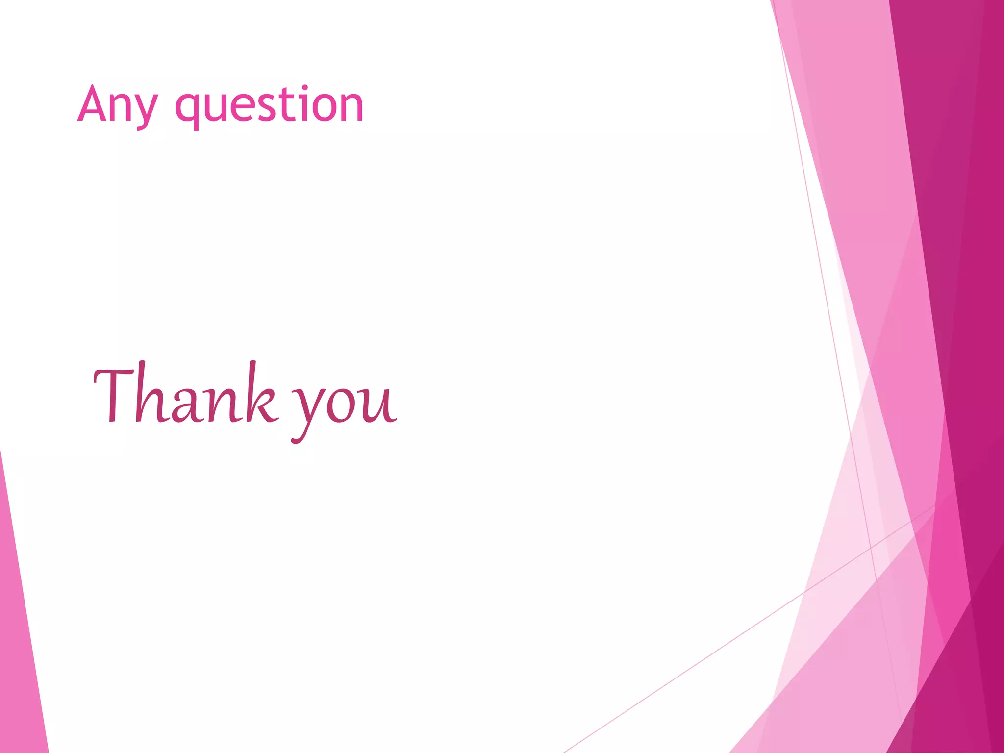 Any question
Thank you
 