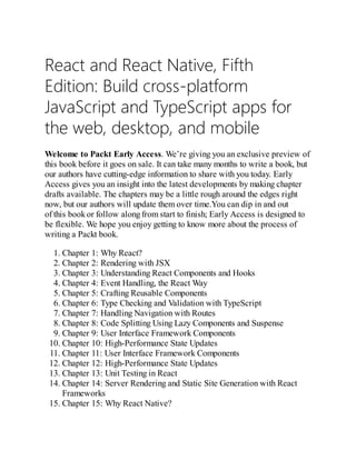 PDF React and React Native - Fifth Edition Mikhail Sakhniuk download | PDF