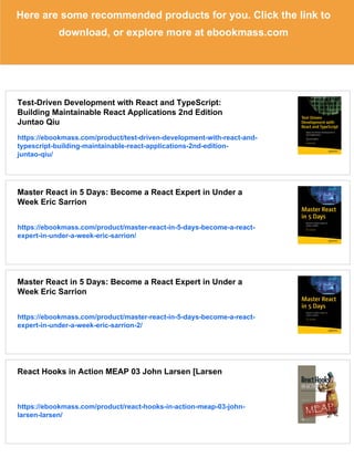 React and React Native - Fifth Edition Mikhail Sakhniuk | PDF