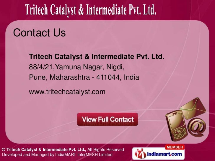 Tritech Catalyst and Intermediate Pvt. Ltd Maharashtra India