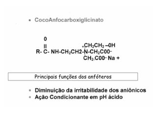 Principais funções dos anfóteros

 