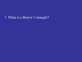 What is a Burow’s triangle? 