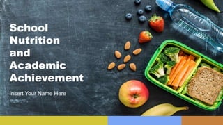 School
Nutrition
and
Academic
Achievement
Insert Your Name Here
 