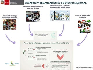 DESAFÍOS Y DEMANDAS EN EL CONTEXTO NACIONAL
Fuente: Collanqui, (2016)
UGEL JAÉN
 