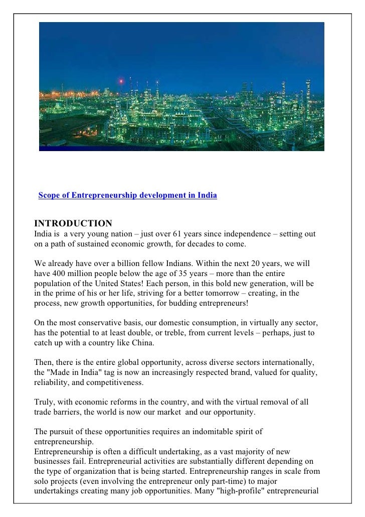 14668033 project report on entrepreneurship in india entrepreneurial project