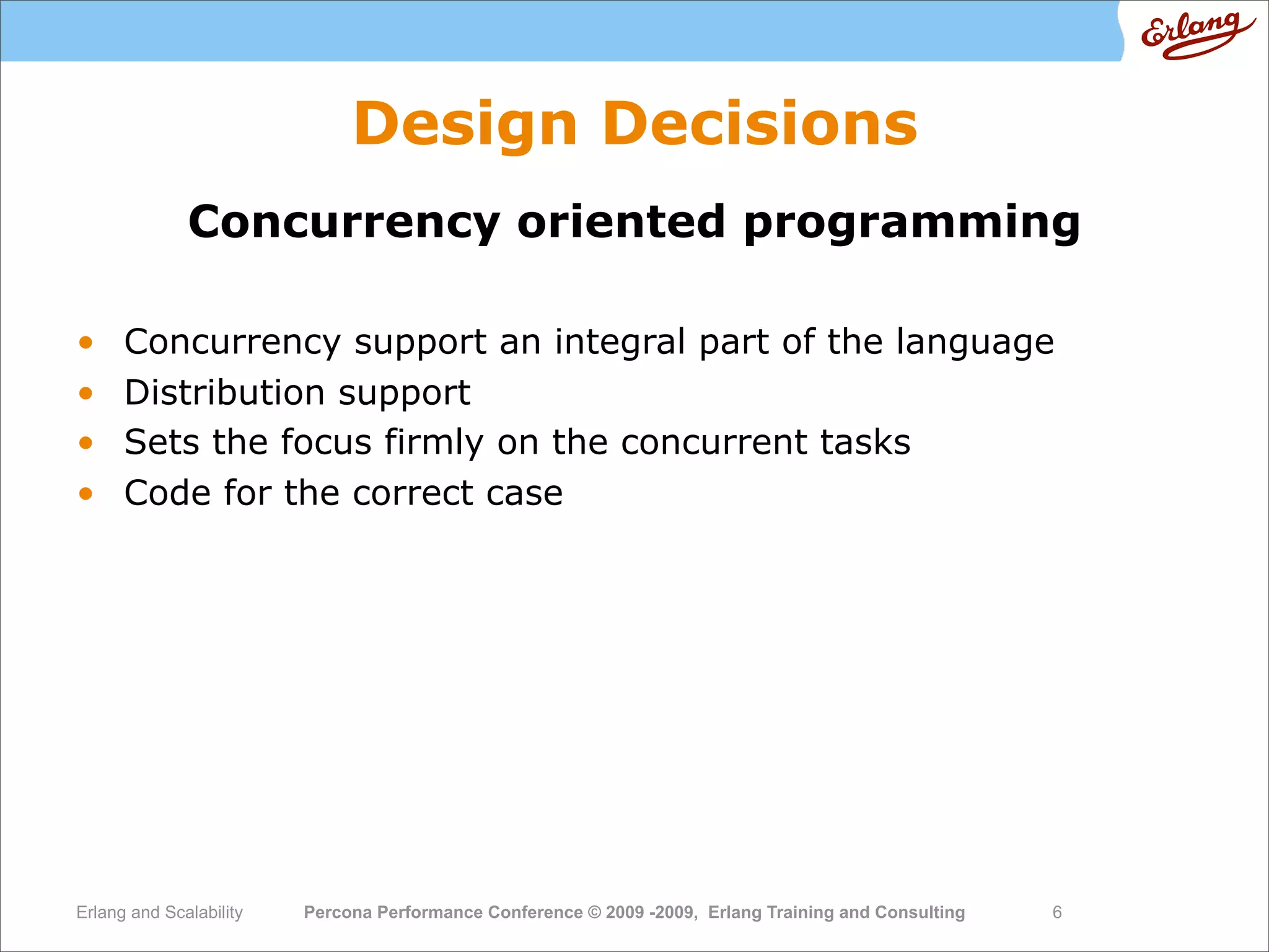 High  Performance  Erlang
