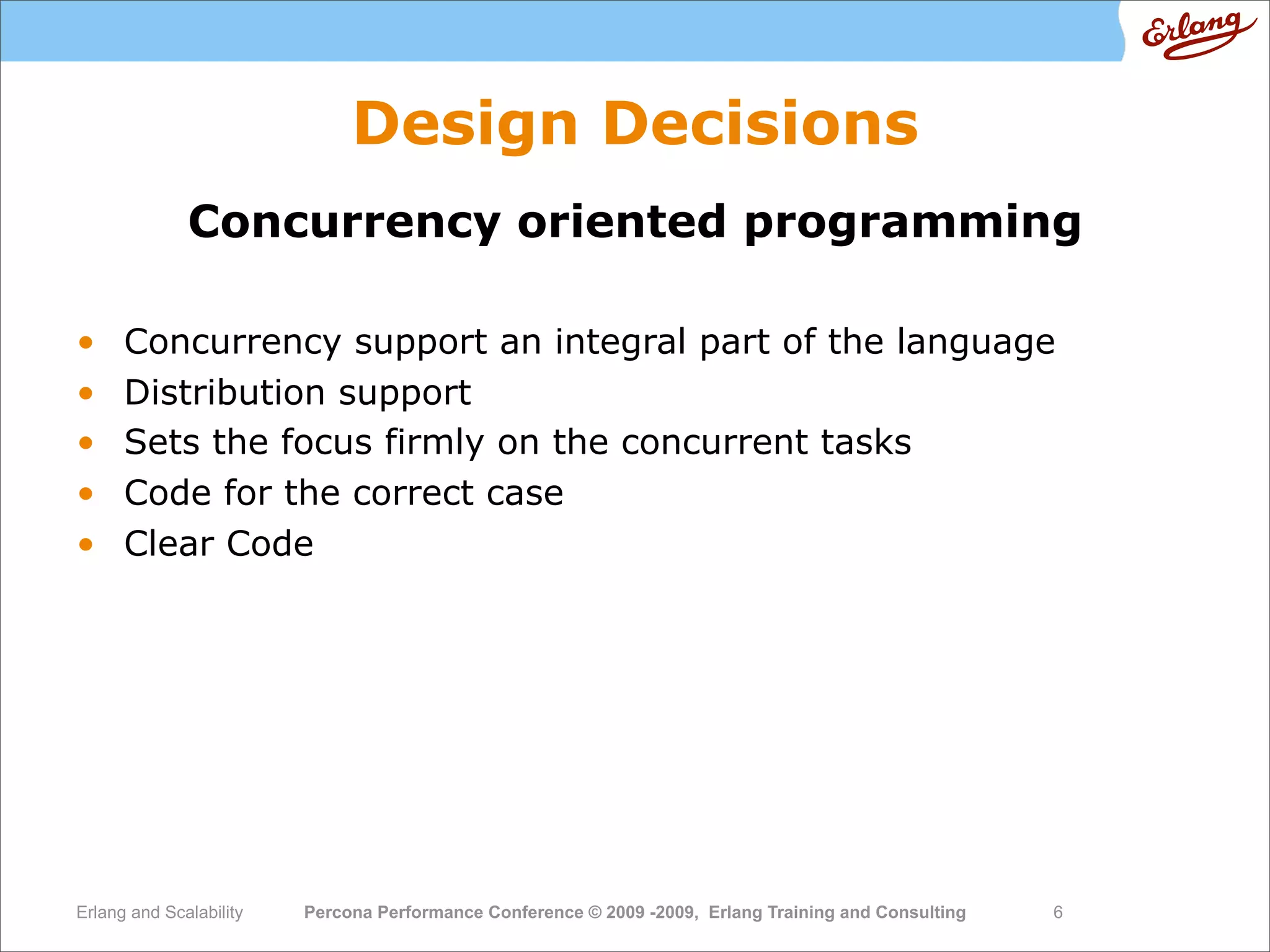 High  Performance  Erlang