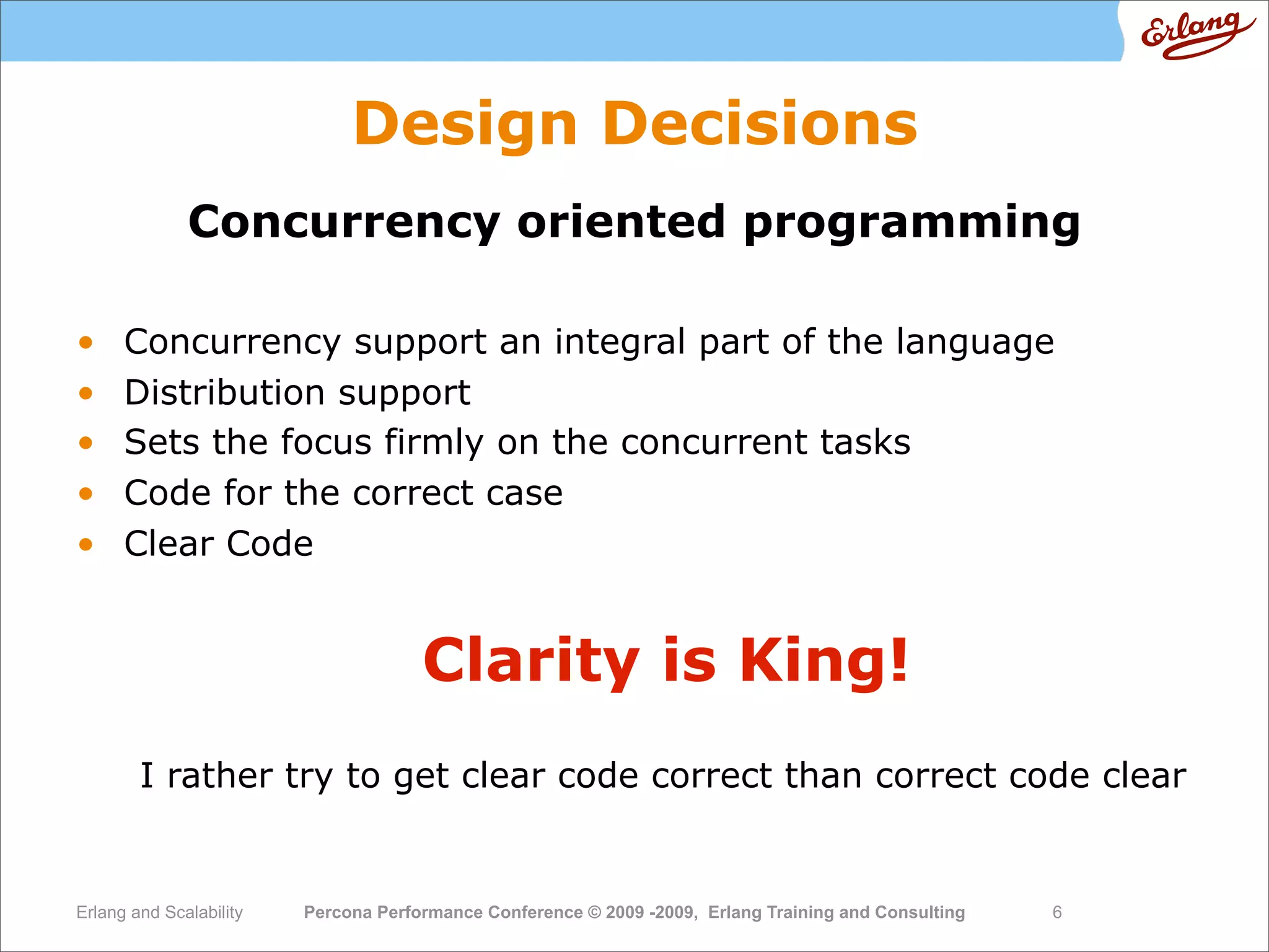 High  Performance  Erlang
