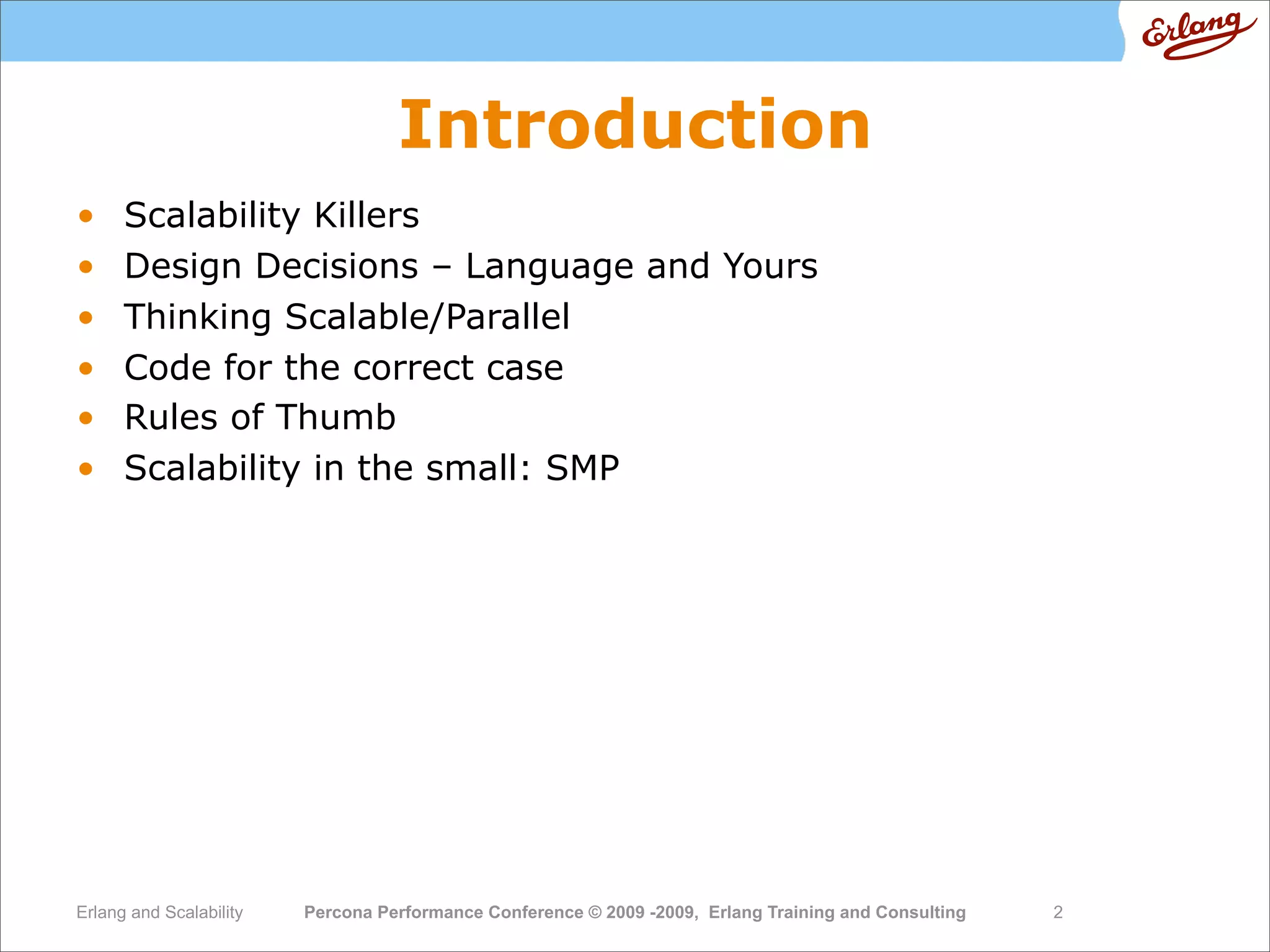 High  Performance  Erlang