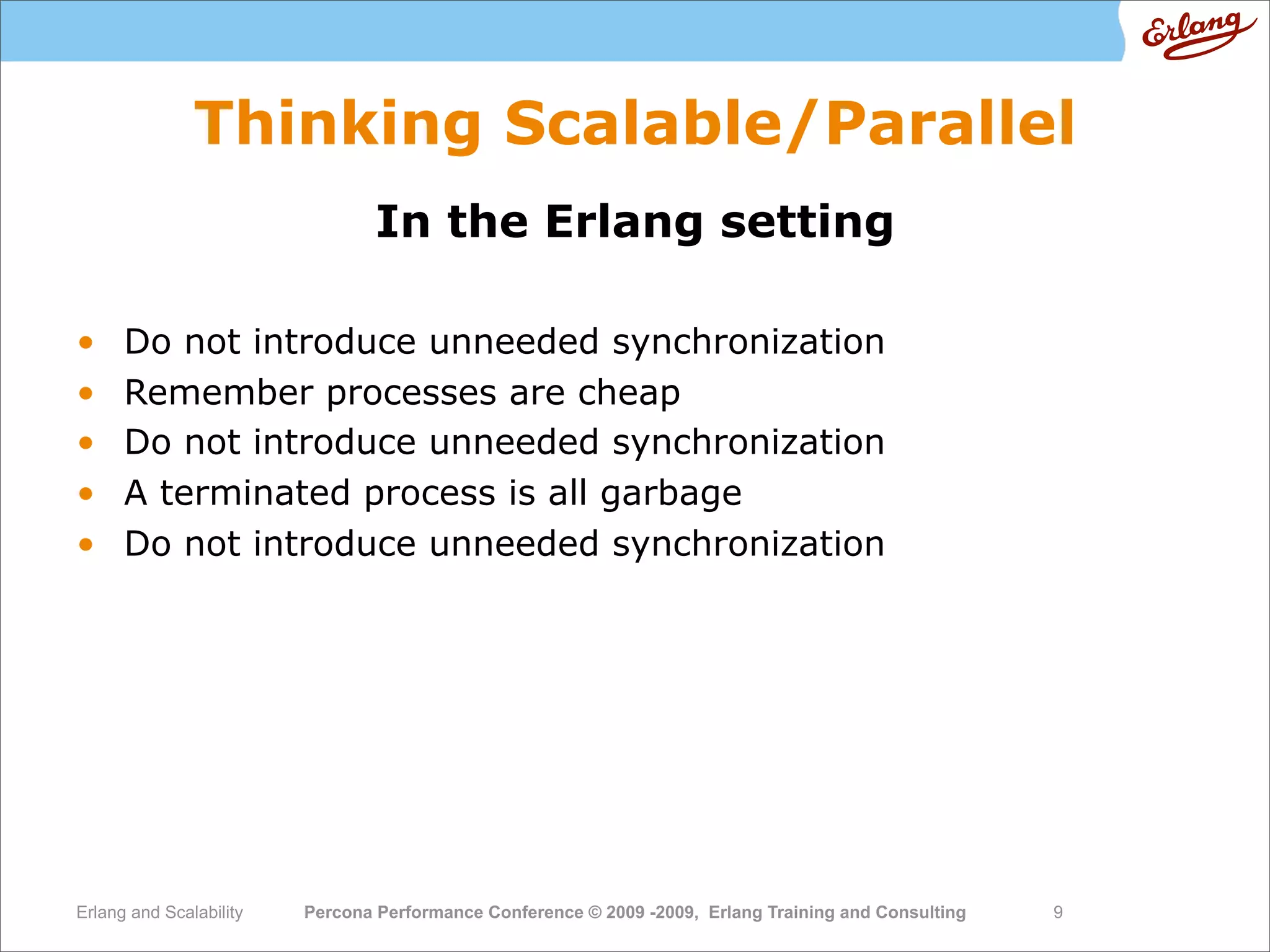 High  Performance  Erlang