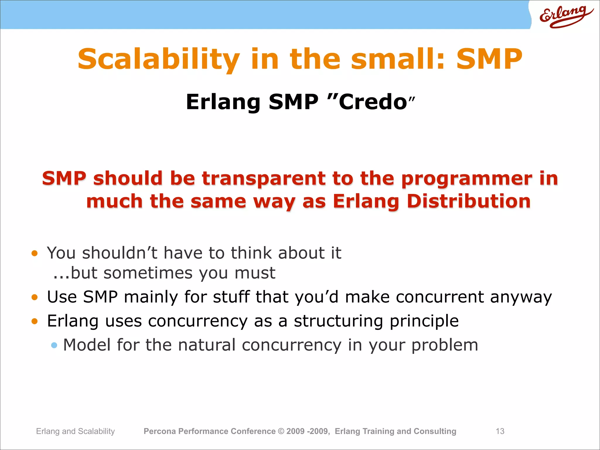 High  Performance  Erlang